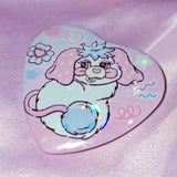 Strawberry Popple Holographic Button Badge