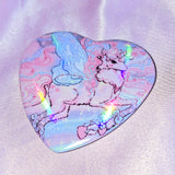 Aurora Holographic Heart Badge