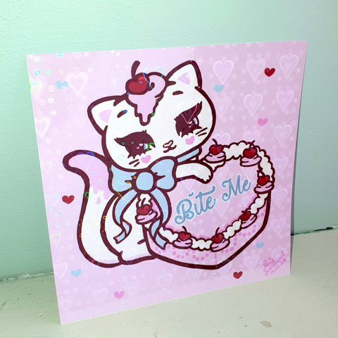 Kitsch Kittens ✨️Sparkly✨️ Mini Art Print ~ 2 Styles