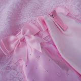 Bunny Ears ~ Pink Diamante Satin