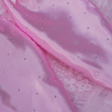 Bunny Ears ~ Pink Diamante Satin