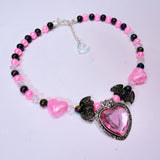 Beaded Candy Necklace ~ Darkly Ever After (Pink)