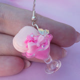 Ice Cream Sundae Earrings ~ Heart Macarons