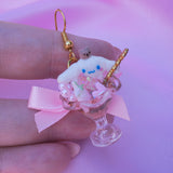 Ice Cream Sundae Earrings ~ Vanilla Puppy