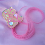 Kitty Surprise Brooch (two way clip) ~ Lemon Sherbert Iridescent