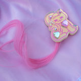 Kitty Surprise Brooch (two way clip) ~ Lemon Sherbert Iridescent