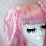Bunny Ears ~ Pink Diamante Satin