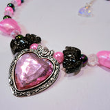 Beaded Candy Necklace ~ Darkly Ever After (Pink)