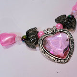 Beaded Candy Necklace ~ Darkly Ever After (Pink)