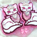Princess Purr Necklace ~ Rose Pink Heart