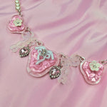 Strawberry Rose Necklace ~ Rose Pink