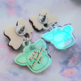 Gorgeous Giraffe Earrings ~ Yellow Bows
