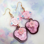 Strawberry Rose Earrings