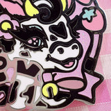 Strawberry Cow (Daisy) Enamel Pin