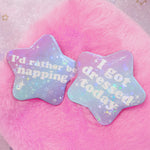 Pastel Star Pin Badges