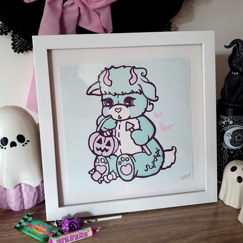 Ghostly Heart Lamb Art Print