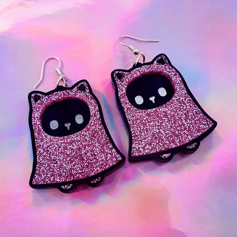 Kitty Boo Earrings ~ Pink