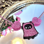 Kitty Boo Necklace ~ Pink