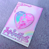 Invisible Disability Heart Pin Badge ~ Rainbow