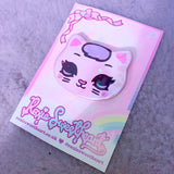 Fancy Surprise Kitty Badge ~ Pink