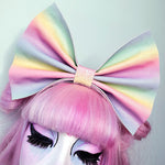DELUXE Headbow (Double Sided) ~ Pastel Rainbow