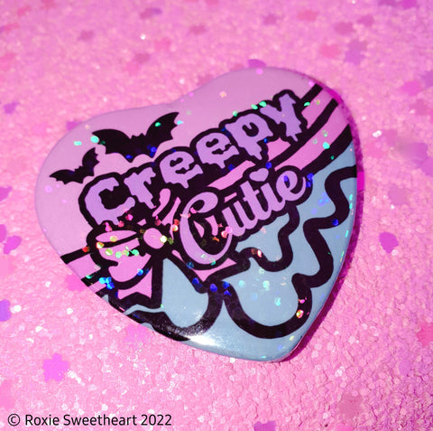 Creepy Cutie Heart Pin Badge