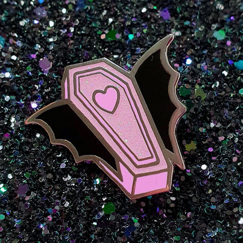 Coffin Doll Enamel Pin